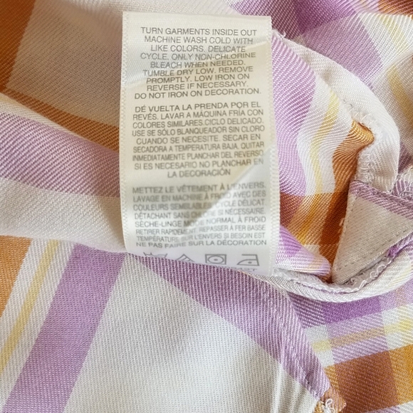 C&C California Pastal Plaid Button Down Top - Picture 4 of 6